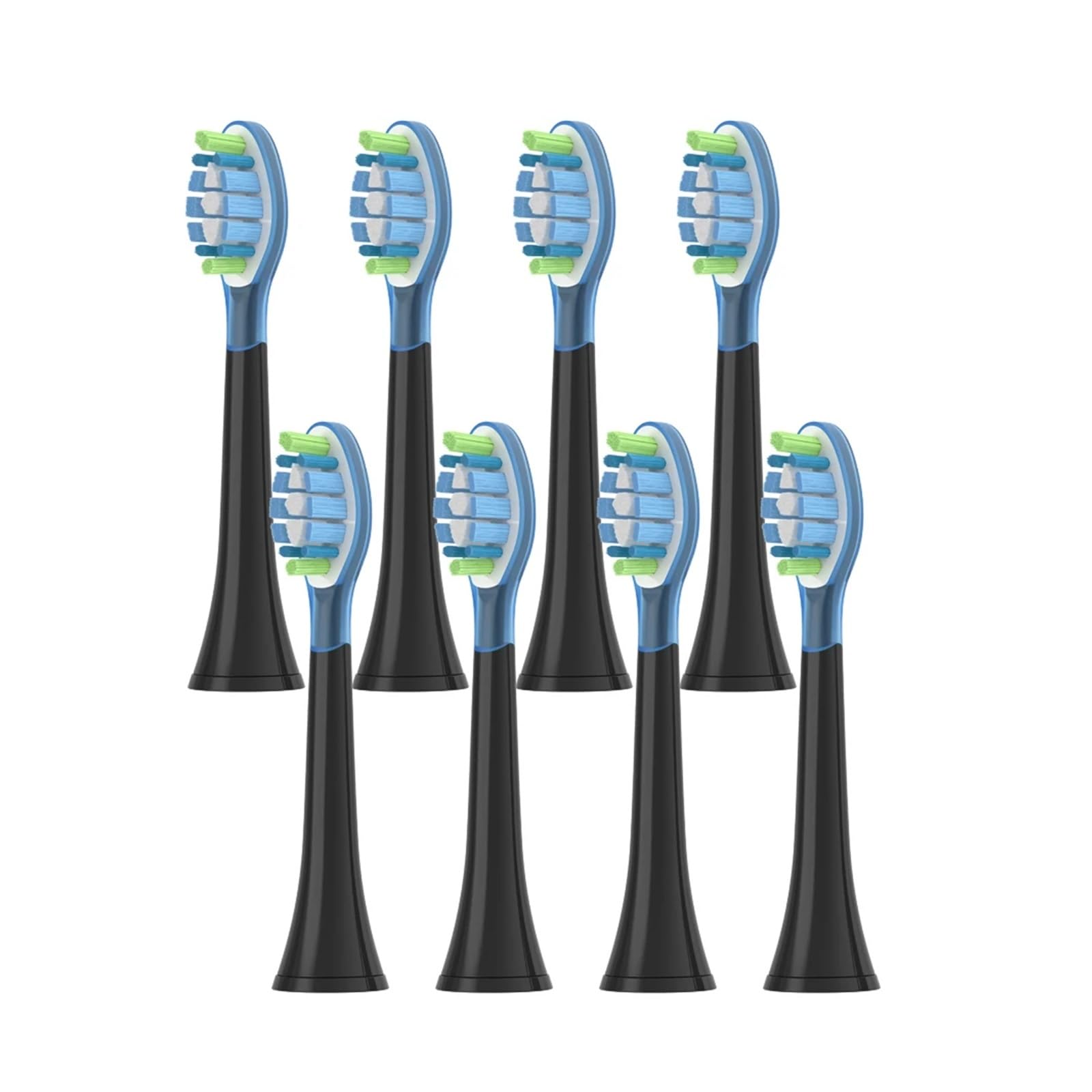 eufeifeiegds Lot de 8 têtes de brosse de rechange for brosse à dents électrique HX6064, HX6930, HX6730, aspirateur 4100, 6500, 6100, 5300 C3(C3 black)