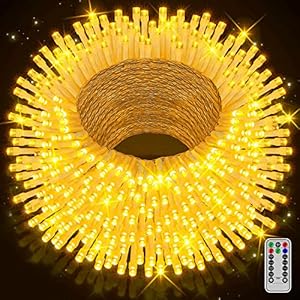Ollny Christmas Tree Lights Outdoor – 40m 400 LED Fairy Lights Plug in Waterproof Christmas Decorations Lights Warm…