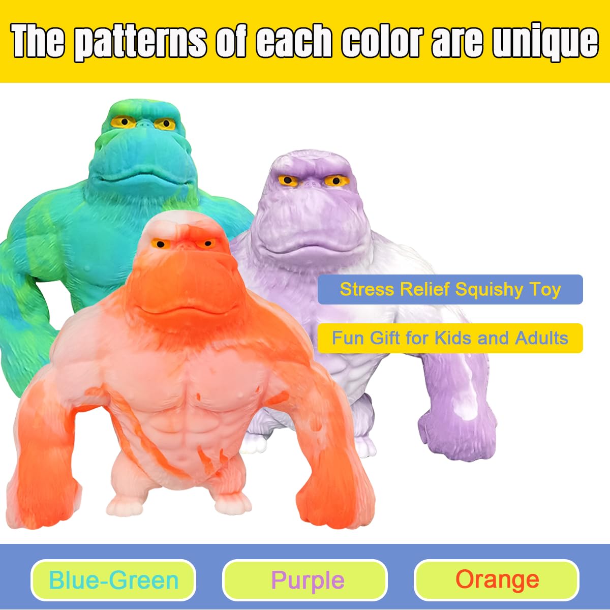 Amazon.com: YHan Super Stretchy Gorilla Fidget Toy (Orange
