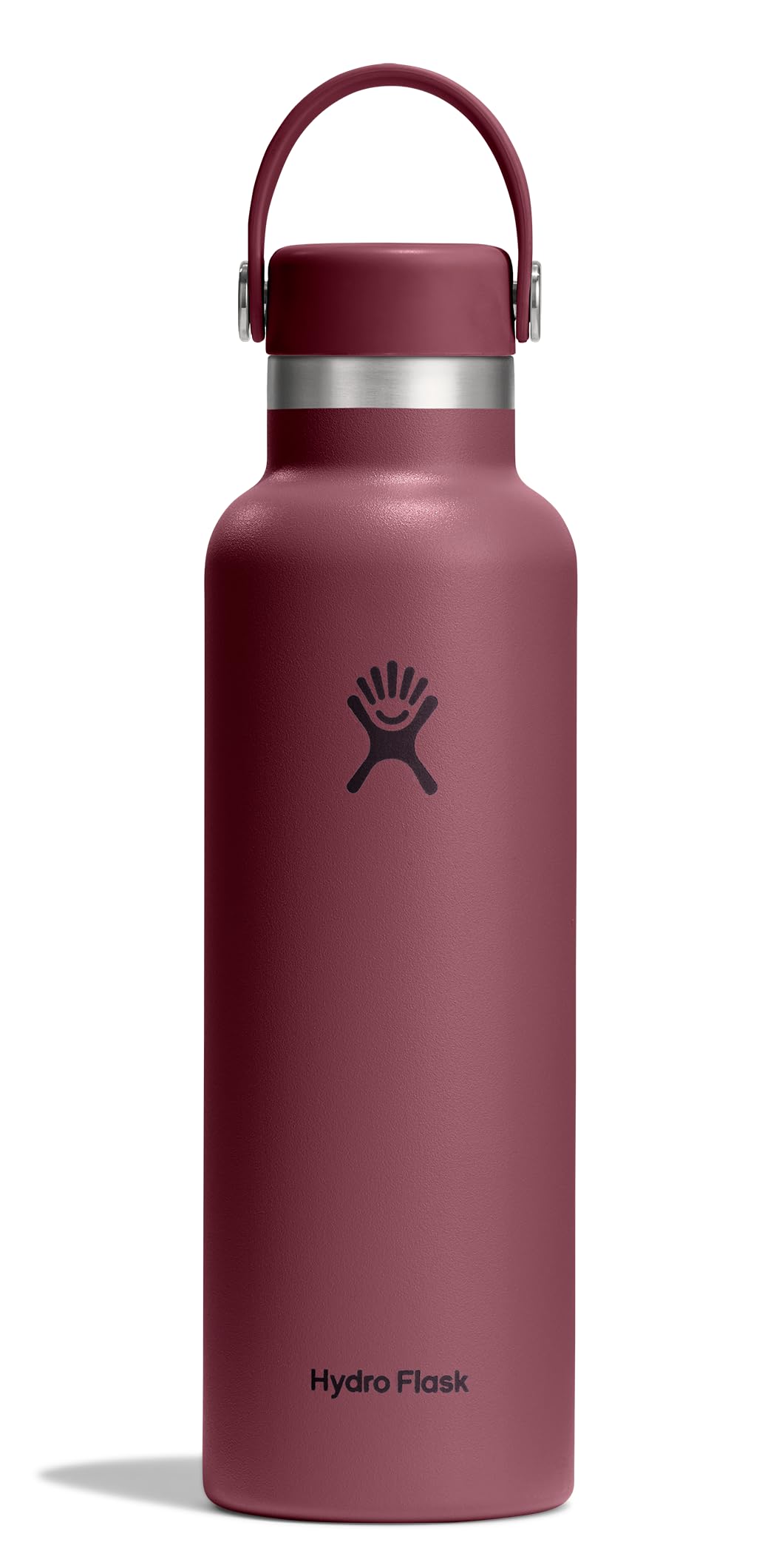 Water Bottle - Insulated Stainless Steel - Non Spill, Leakproof in 21 Oz Burgundy