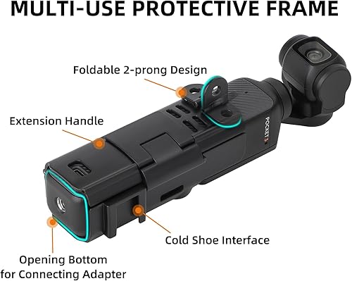 Miniatura 4 de Adaptador de expansión para DJI Pocket 3, soporte de montaje de cámara, mango de extensión de bisel fijo, adaptador de zapata fría, soporte de