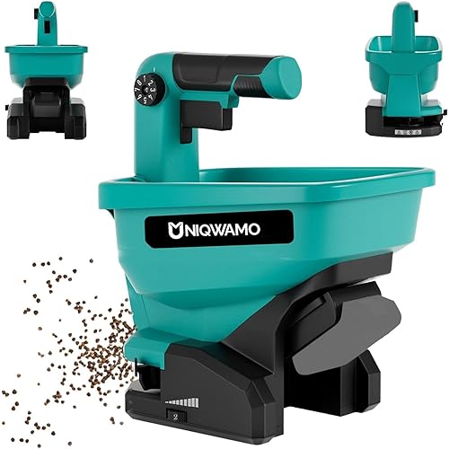 Grass Seed Spreader Compatible for BL1820B BL1830B BL1840 BL1850B 18v Li-ion Battery, Handheld Power Spreader, Available Year-Round, Seed Spreaders for Lawns, Rock Salt (Battery not Included)