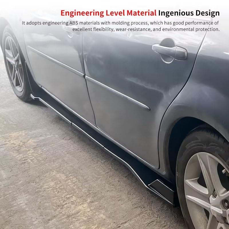 Falda lateral para Mazda 6 2004-2015: extensión negro mate automotriz 2