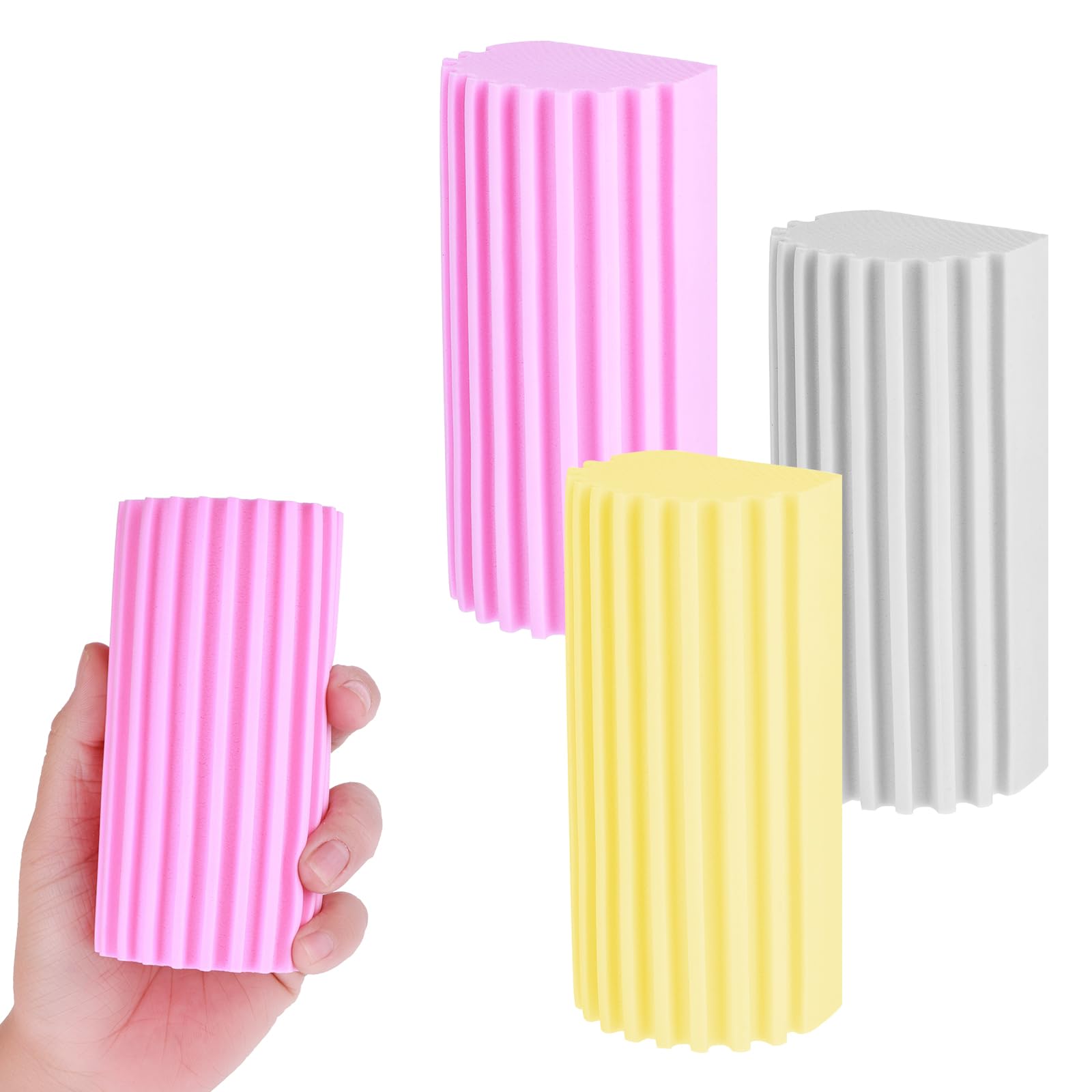 WLLHYF 3 Pack Damp Clean Duster Esponja Absorbente Reutilizable Cepillo de Limpieza Plumero Eficiente Magic Scrub Esponja Sin Polvo Volador Limpiador doméstico Herramientas