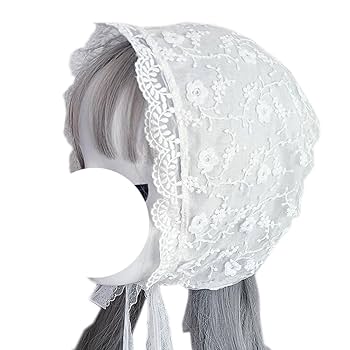 Amazon.co.jp: 髪飾り レース帽子 ロリータ風 ボンネット 刺繍花