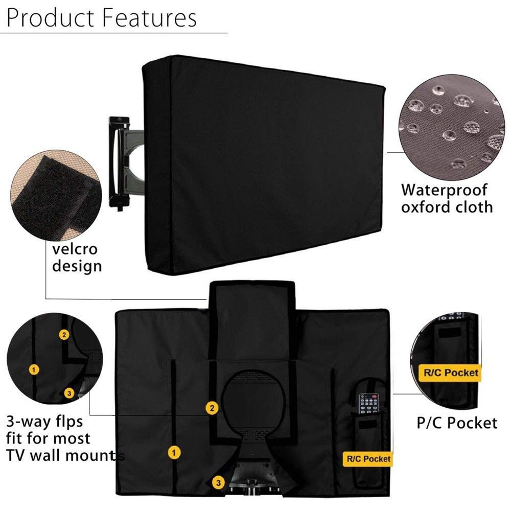 - Funda Impermeable para televisor de 55 a 58 Pulgadas, Color