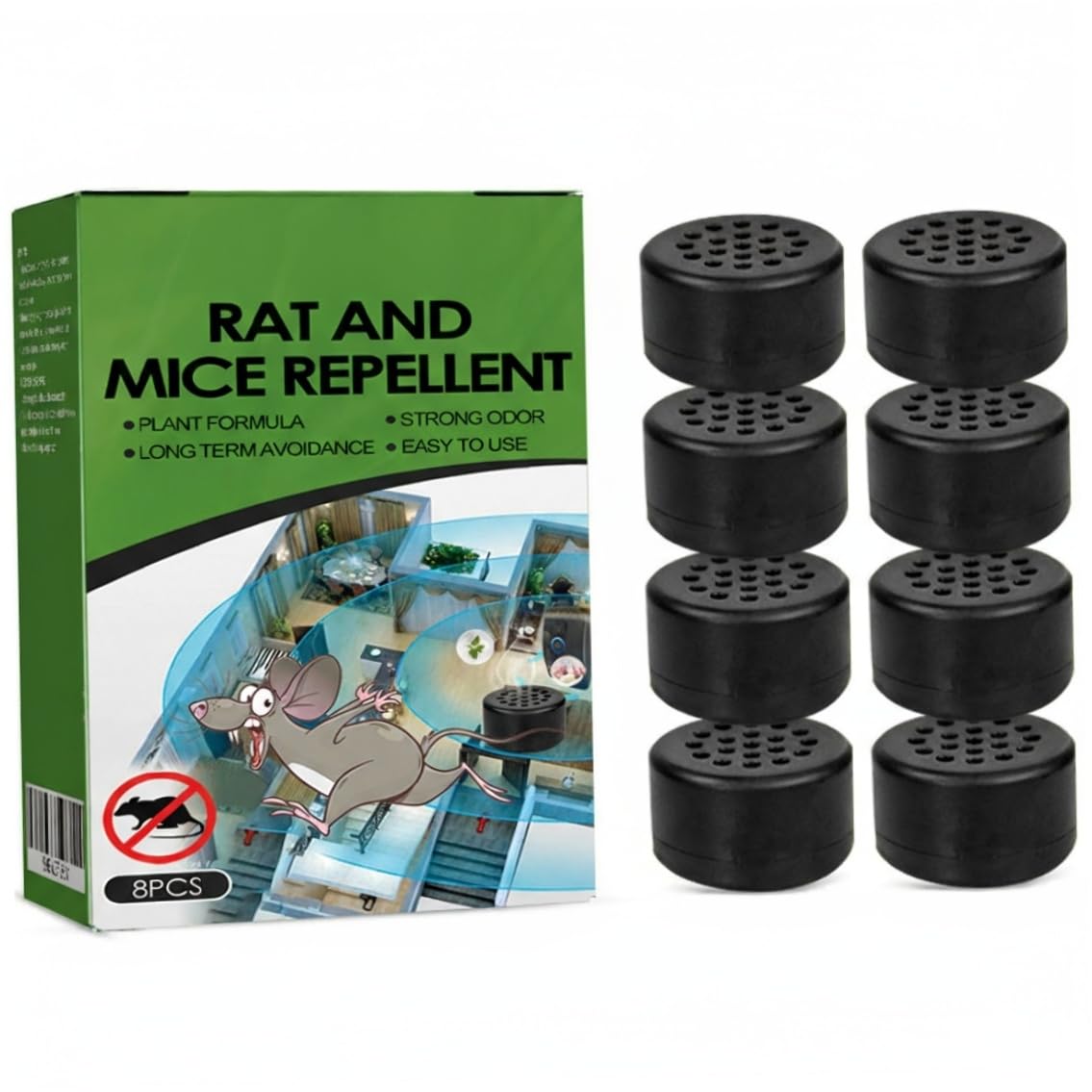 Natural Mice Rodent Repellent 10000Pcs, Peppermint Oil Mouse Repellent for Car Engine Cabinet Indoor Outdoor Garage Safe for Pets