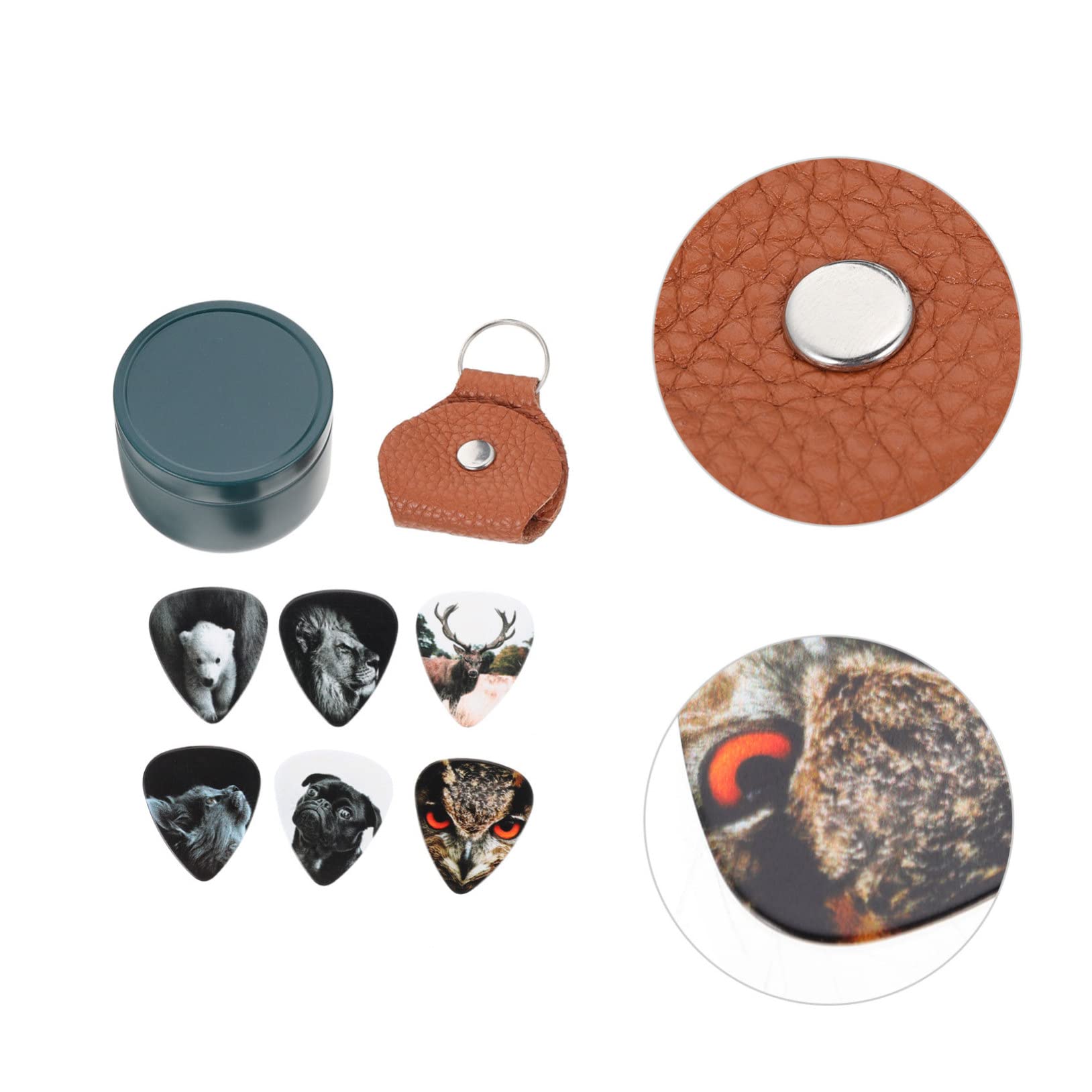 Abaodam 4sets Plettri Per Chitarra Celluloide Con Scatola e Sacchetto Accessori Per Chitarra Elettrica e Acustica Plettri Leggeri e Resistenti Per Musicisti Principianti e Professionisti