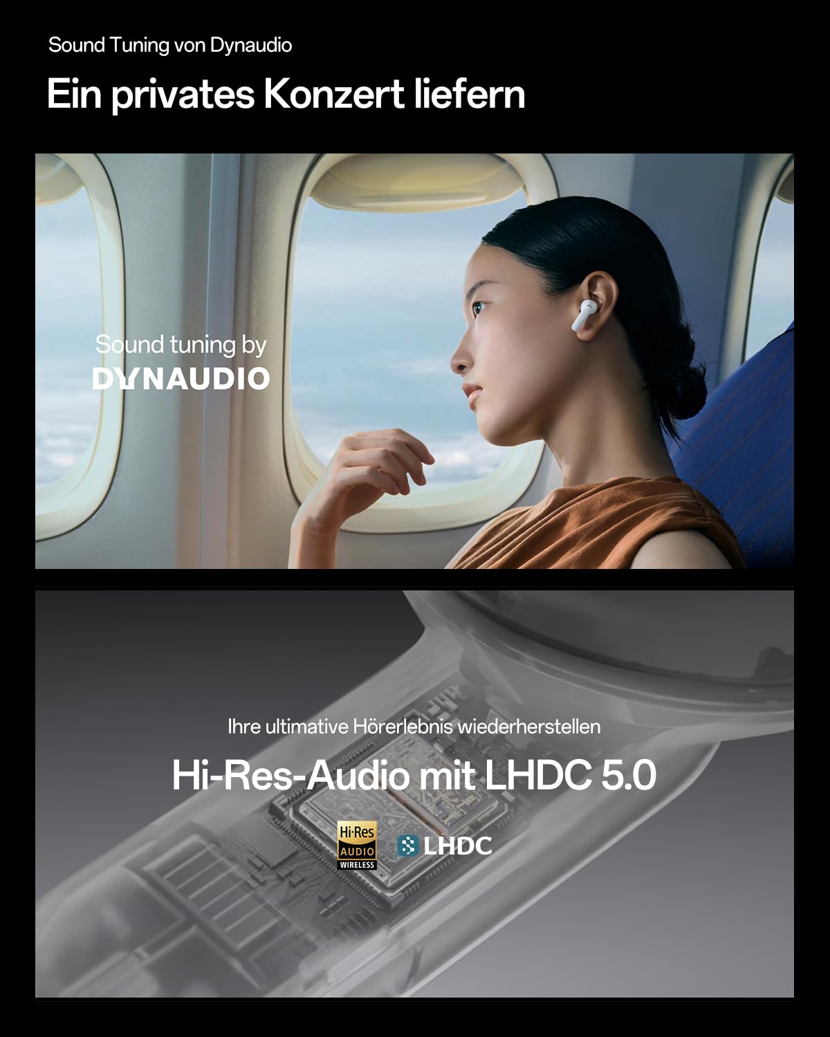 Oppo Enco X3s True Wireless Kopfhörer, Bluetooth 5.4 Dynaudio-Sound-Ohrhörer, 55dB Hybrid-ANC, LHDC 5.0 Hi-Res-Audio, 45 Stunden Spielzeit, IP55, Dual Dynamic Drivers, KI-Übersetzung, Nebula Silver
