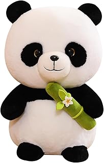 Panda Bear Stuffed Animal | Cute Panda Bear Plush Stuffed Animals Holding Bamboos - Plush Panda Stuffed Animals, Panda Bear Plush, Realistic Handmade Stuffed Panda Plush, Vivid Panda Plush Glueckind