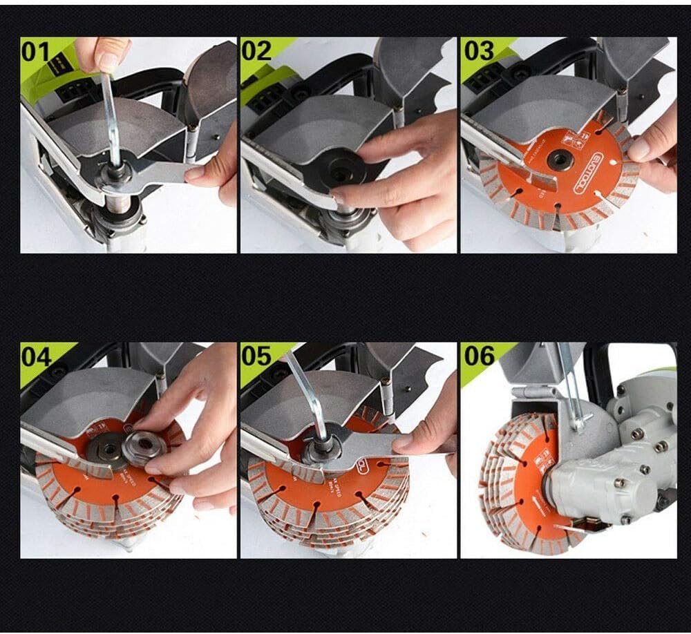 Cortadora eléctrica de pared de 4000 W, 7500 rpm, para ladrillo, hormigón, mármol, granito, cortador, ranurador