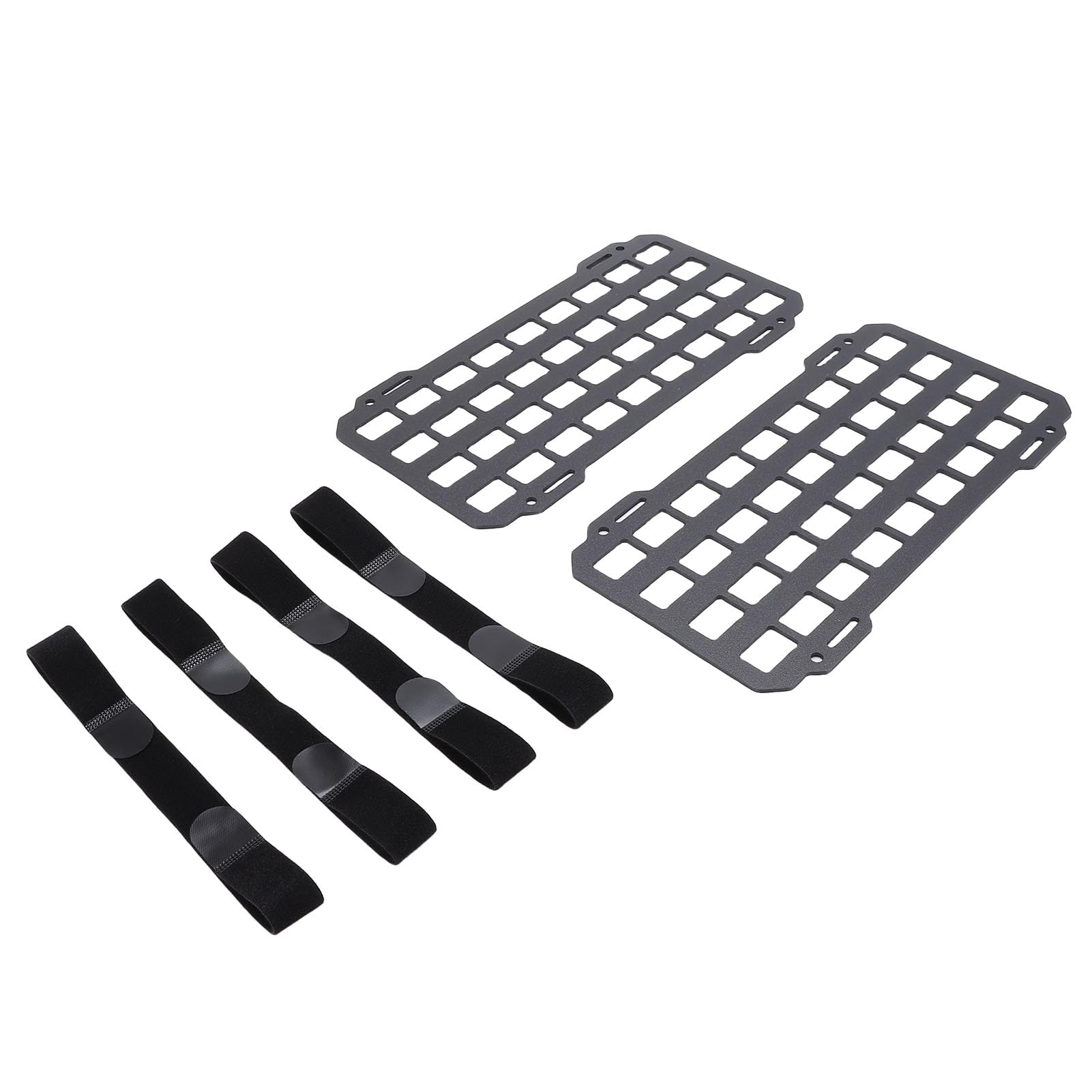 Qqmora Organisateur de Panneau Molle pour Pare-soleil, 2 Pièces, avec Rangement Polyvalent pour Outils et équipements dans la Voiture, ABS 30.5x14.7cm