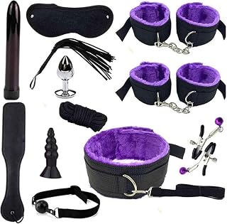 12 Piece Set of Purple Nylon Yoga Exercise Accessories, Home Training Equipment, Adjustable, Original Gift