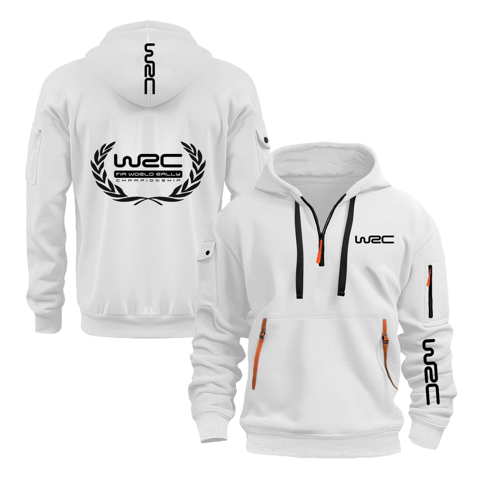 TZPTZNVF Men's Long Sleeve Hoodie for W.R.C Printed Outwear Jumpers Sweatshirt Athletic Coats Half Zip Tops Hoody Spring Autumn Jackets Tracksuit-BS||l