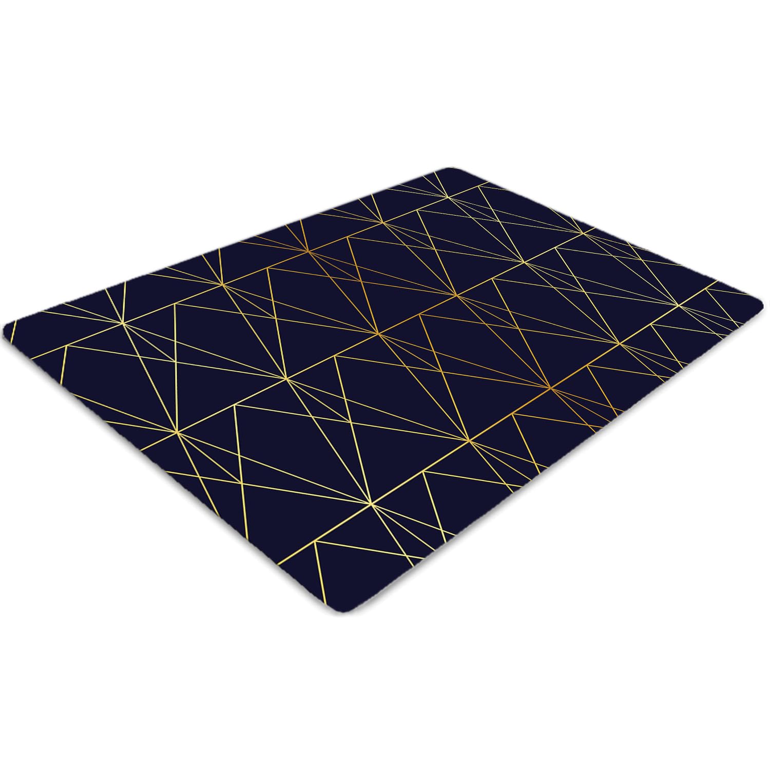 Tapis protecteur de sol imperméable et antidérapant en PVC géométrique