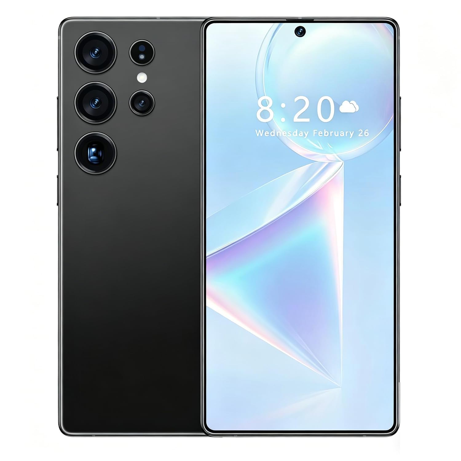 Smartphone 4G Desbloqueado | Pantalla Perforada HD de 6,75 Pulgadas, 4 GB+32 GB (Ampliable a 256 GB), cámara de 13 MP+21 MP, Android 12, reconocimiento Facial, OTG (Black)