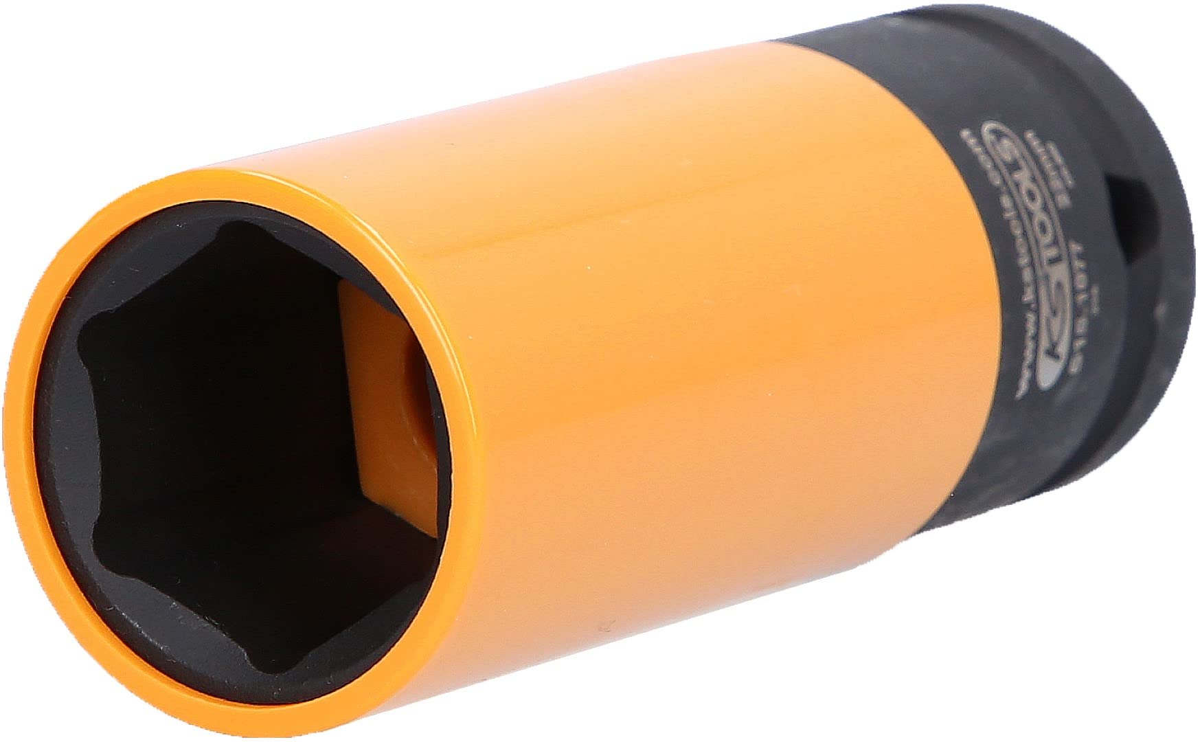 KS Tools 515.1077 - Douille 1/​2" 22mm - Spécial montage/​démontage de roue - Revêtement ABS - En Chrome-​Molybdène - Orange
