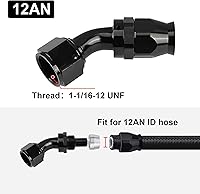 Vista 75 de EVIL ENERGY 6AN PTFE Manguera de extremo recto en color negro para manguera PTFE únicamente