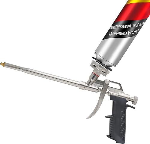 Vista 6 de Pistola de aplicación de sellador de pistola de espuma de PU, aplicador de pistola de espuma expansible de aislamiento por pulverización, pistola