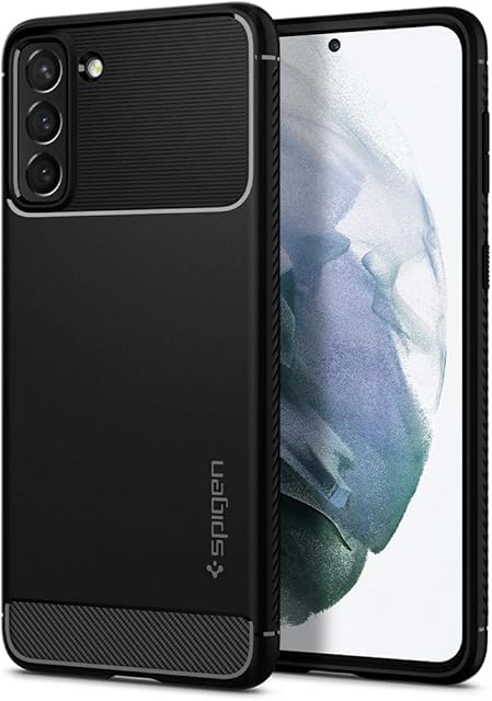 Spigen Rugged Armor Case Compatible with Samsung Galaxy S21 Plus - Matte Black