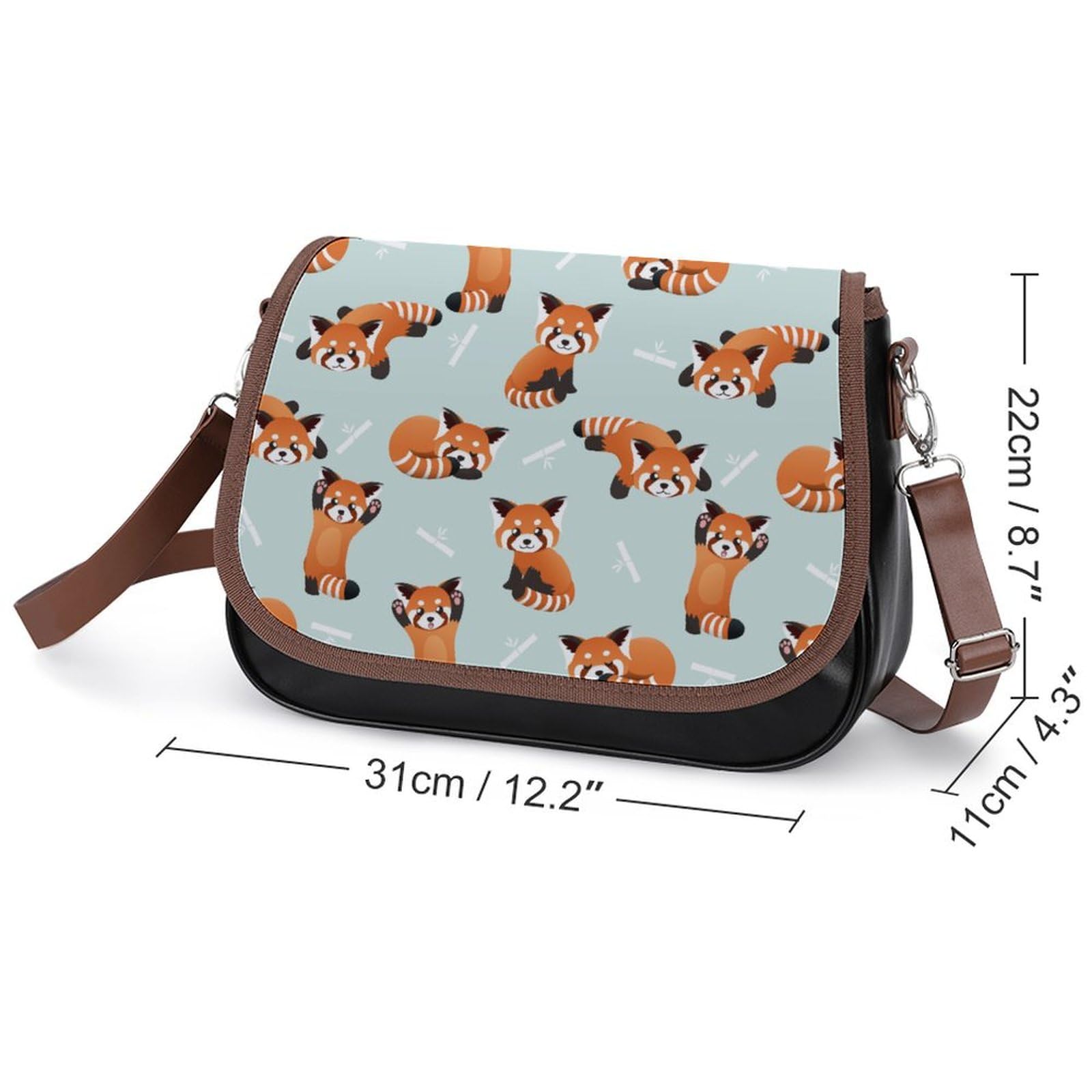 Amazon.co.jp: かわいい レッサーパンダ ショルダーバッグ PUレザー