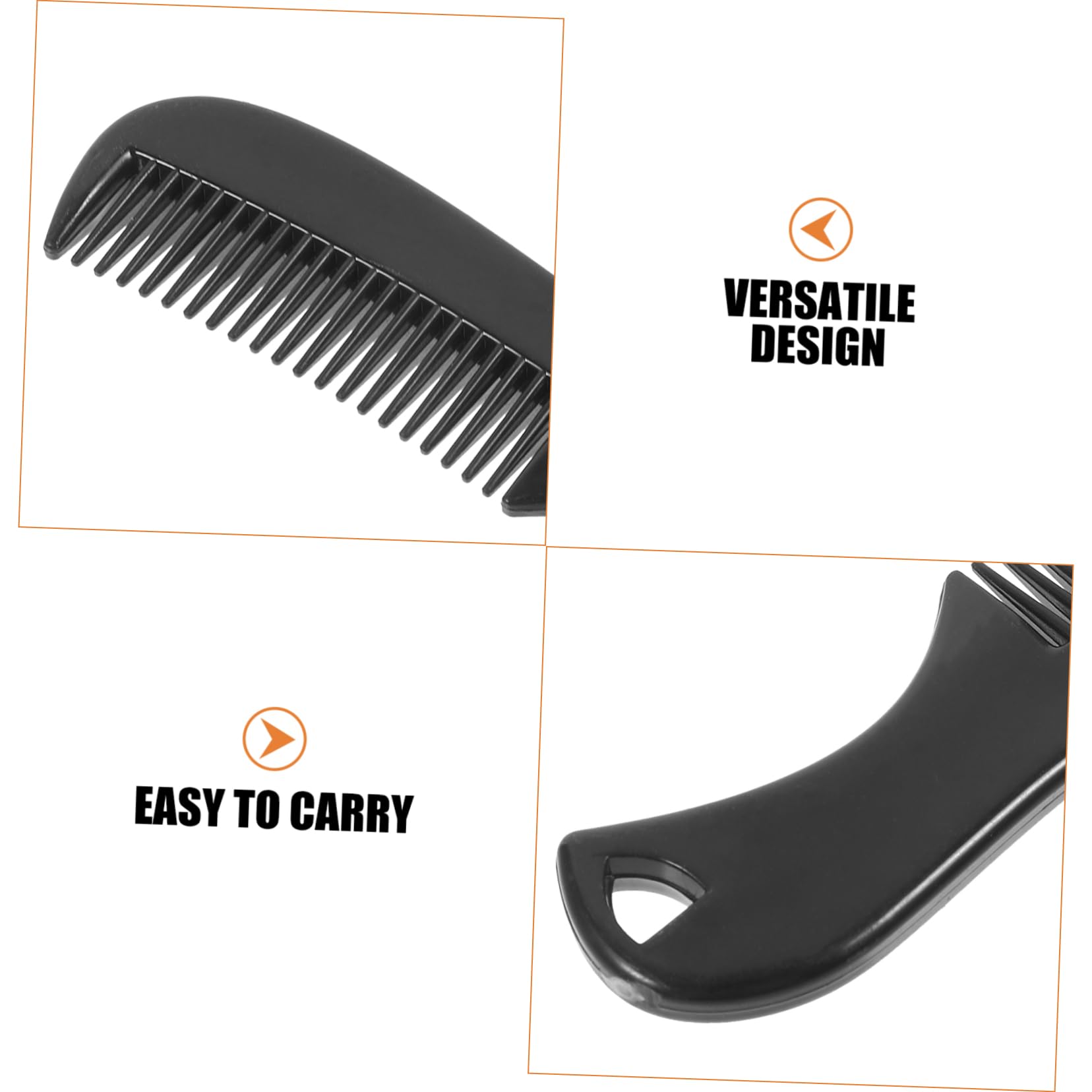 Beatifufu 10pcs Mens Beard Combs Fine Tooth Pocket Comb Hair Styling Tool for Men