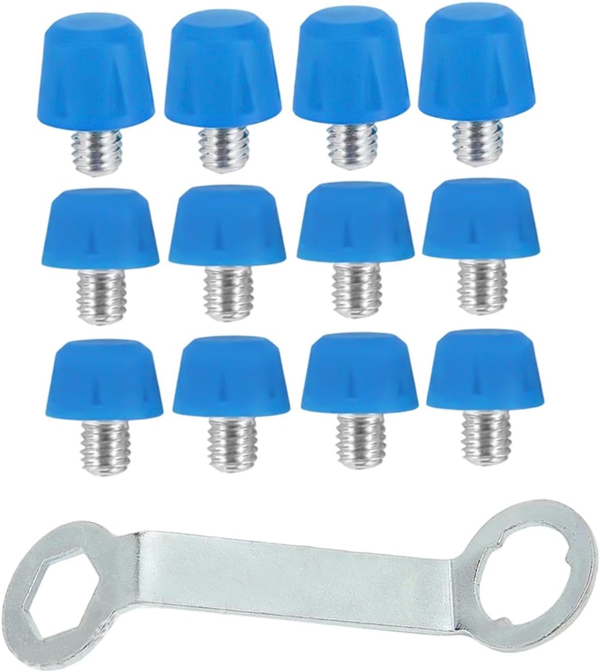 VELURA 12 Pieces Football Shoe Spikes Soccer Shoe Spikes Rugby Shoes Studs 8mm 10mm Blue| Track & Field|Sporting Goods