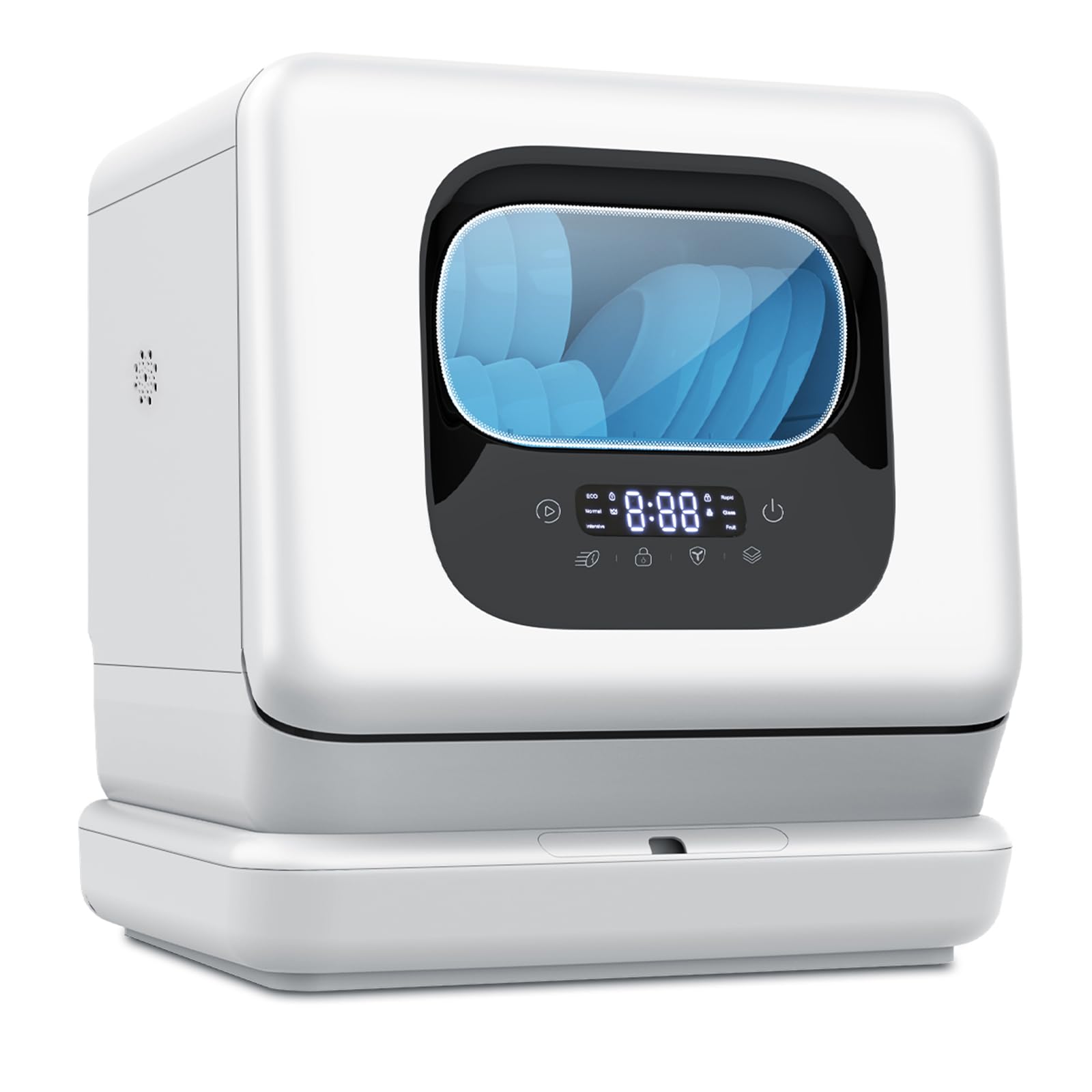 COWSAR Countertop Dishwasher with 2 Gallons Built-in Water Tank, 6 Washing Modes, 360° Dual Spray, 167℉ & Air-Dry Function Portable Dishwasher Suit for RVs, Kitchens, Small Apartments, Office