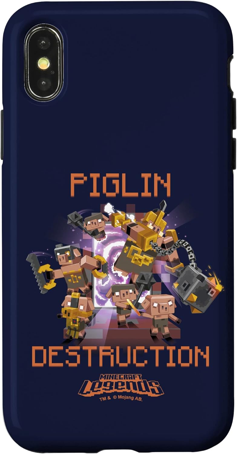 Minecraft Legends Piglin Destruction Army Through Portal Case for iPhone 14