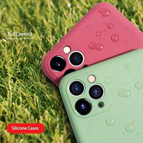 Miniatura 7 de Funda de silicona líquida a prueba de golpes para iPhone 11 Pro Max, delgada, de goma de gel suave, protección contra caídas con forro de microfibra