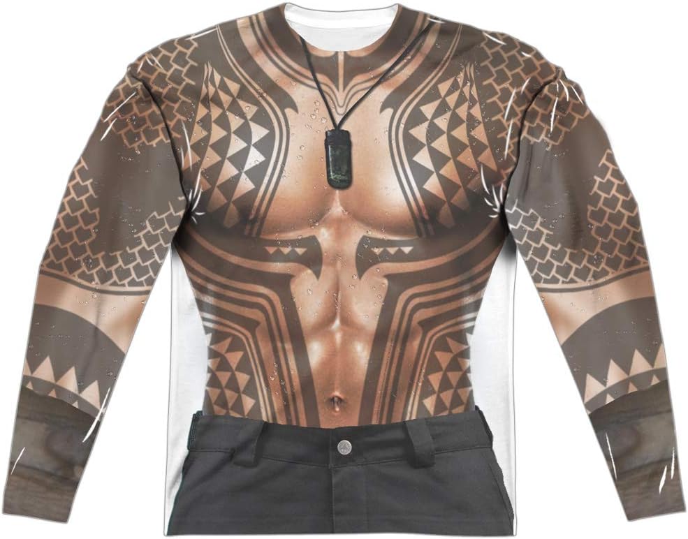 Aquaman Movie Aquaman Tattoos Unisex Adult Long-Sleeve Sublimated T Shirt for Men and Women