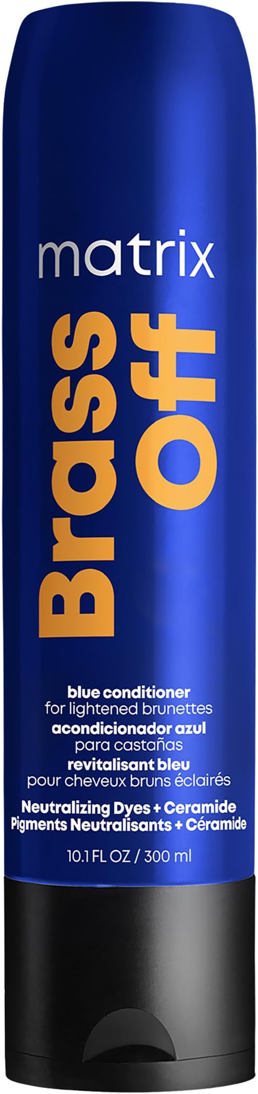 Pigmented Conditioner for Brunette Hair, Neutralises Orange and Copper Undertones, with Ceramides and Dyes, Brass Off Pigmented Conditioner, 1 x 300 ml