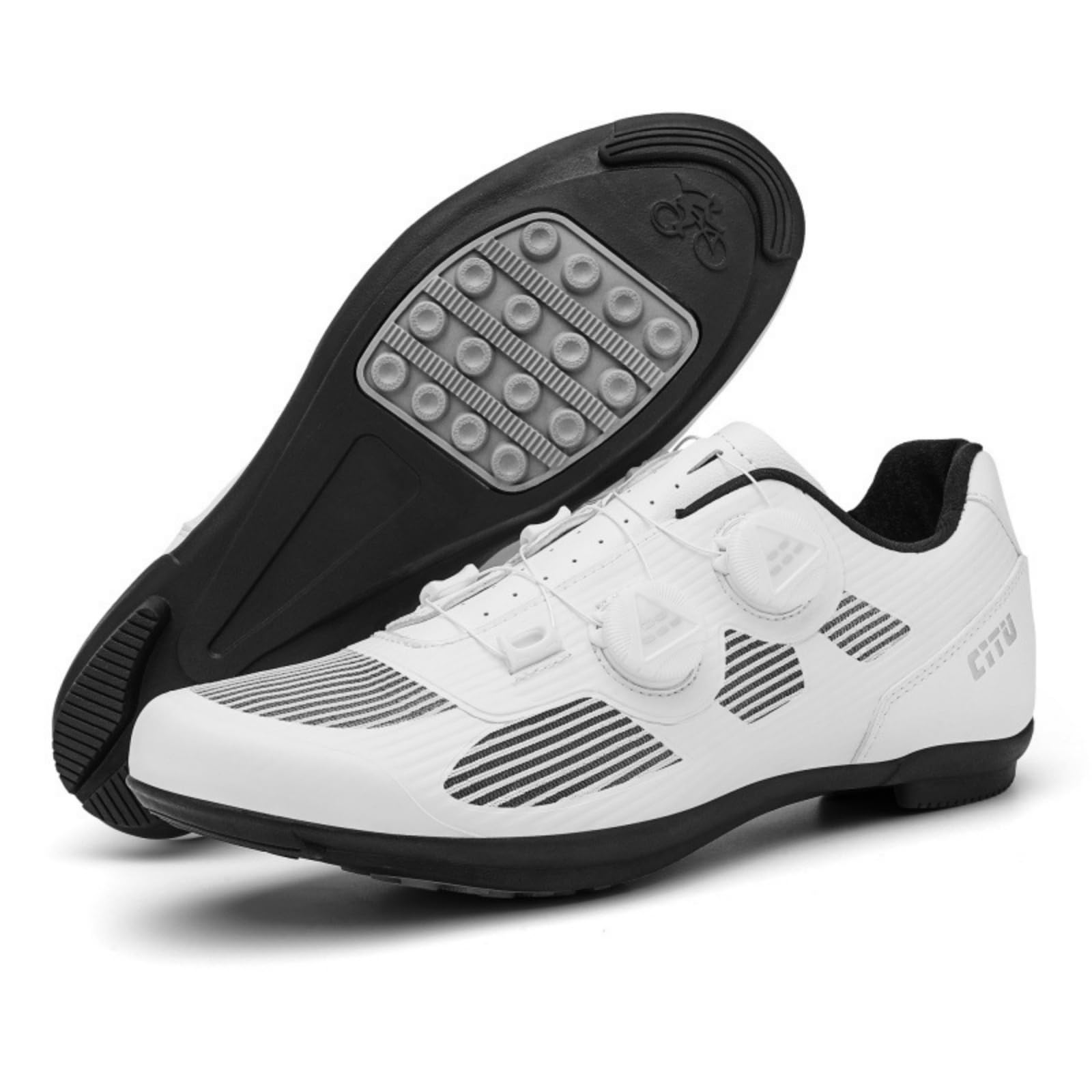 Mateju Fahrradschuhe Herren Damen Ohne klick, 36-47EU Fahrradschuhe Herren Damen mit Gummisohle rutschfeste Atmungsaktive No-Lock für Outdoor Radschuhe