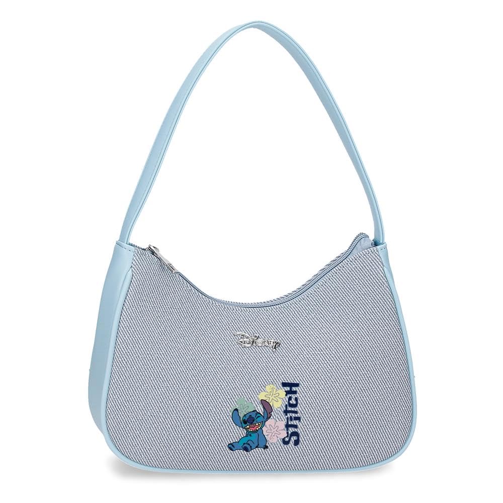 Joumma Disney Tiki Stitch Small Denim Shoulder Bag 24x13x6 cm PU and Polyester
