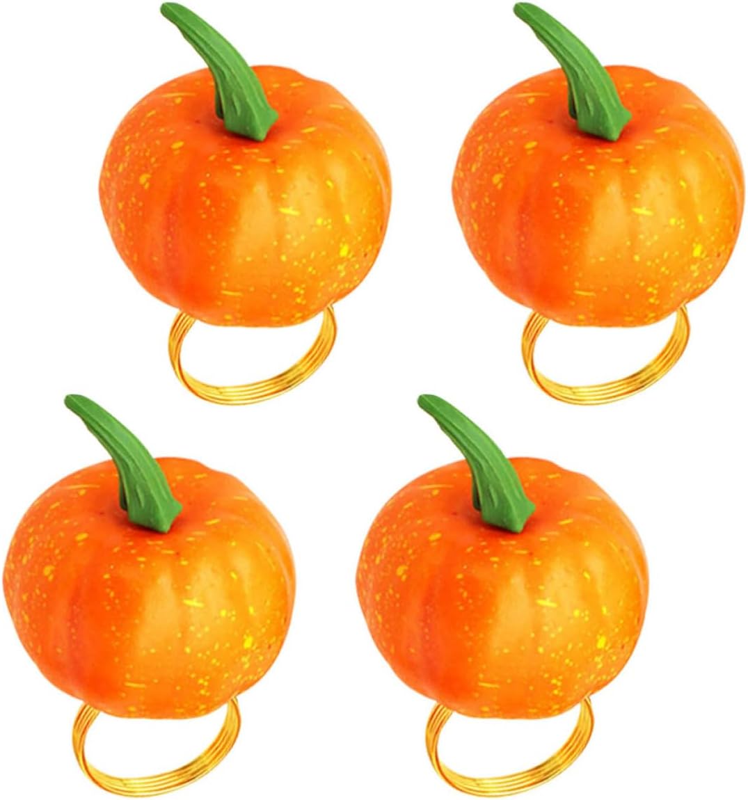 4pcs Halloween Pumpkin Napkin Holder Alloy Foam Decorative