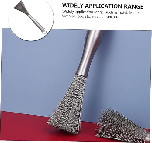 Miniatura 8 de Cepillo de limpieza de platos de acero inoxidable resistente para ollas y sartenes, cepillo de limpieza de cocina para lavavajillas, parrilla y