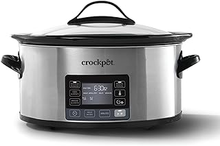 Crock-Pot Slow Cooker with MyTime Adjusting Cook Cycle | 6-Quart Programmable Slow Cooker for 7+ People | 5.7 L | Stainles...