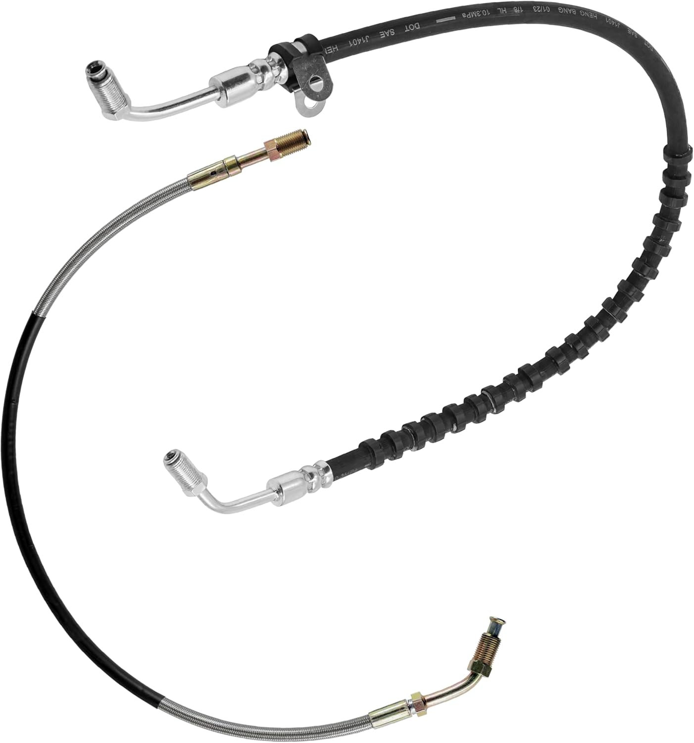 Caltric Brake Line Compatible with Polaris Trail Boss 250 2x4 1989-1999 / Trail Boss 250 4x4 1989-1993 / Trail Boss 250R 1988 / Trail Boss 350L 2x4 4x4 1990-1993 Front Right Left