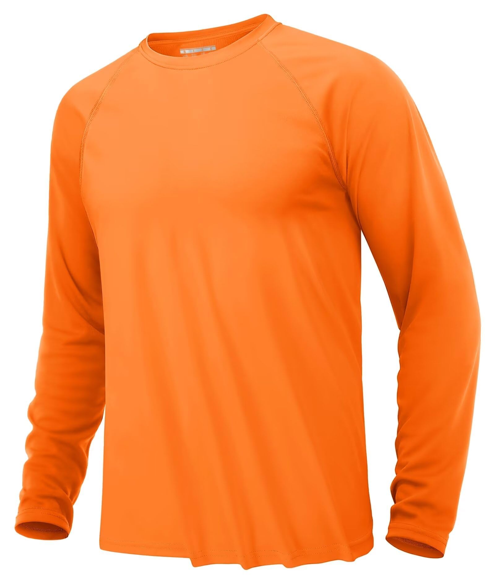 KEFITEVD T-Shirt Herren Langarm UV Schutz UPF 50+ Leicht Schnelltrocknend Funktionsshirt Sommer Surf Shirt Longsleeve Outdoor Shirt Laufshirt