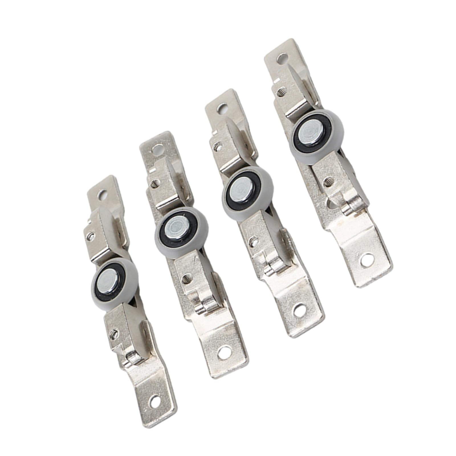 4Pcs Bend Pipe Metal Bearing Pulley Block Cabinet Sliding Door Hardware with Noise Reduction for Home Offices Use Furniture Hardware