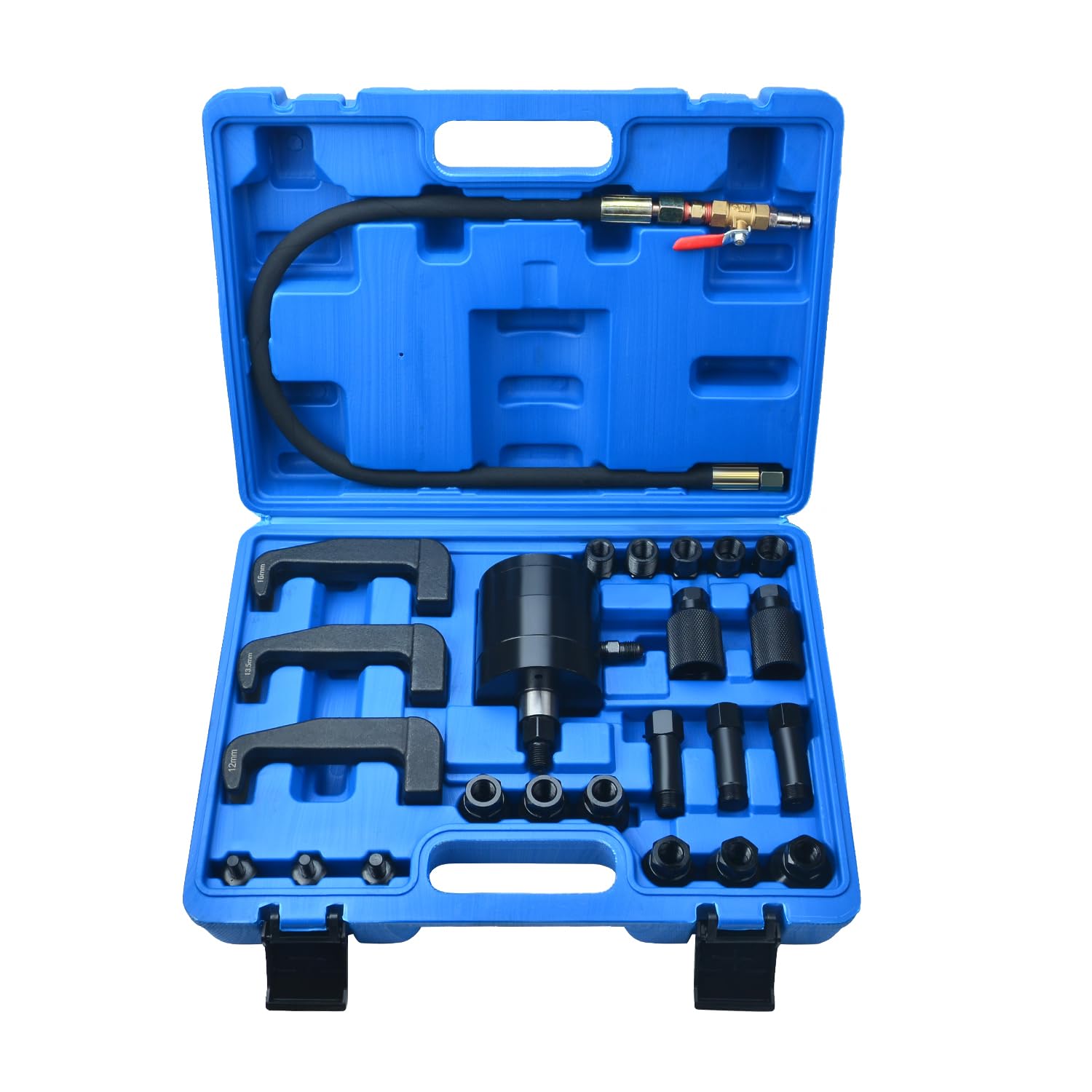 24 Pezzi Estrattore iniettore Diesel iniettori Pneumatici, con 3 Pezzi Strumenti di Estensione per estrarre l'iniettore Inferiore, Compatibile con Bosch Delphi Denso Siemens