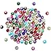 Pangda 200 Pieces 8 mm Crackle Glass Beads Colorful Crackle Beads Mixed Split Glass Round Beads for Jewelry Making and Craft