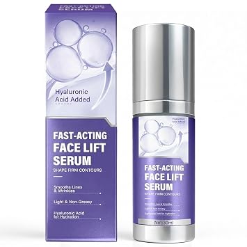 Face Lift Serum Instant Face Tightener with Lightweight, Non-Greasy Formula, Helps Smoothen Appearance of Fine Lines & Puffiness, Supports Skin Firmness & Elasticity, 30ML