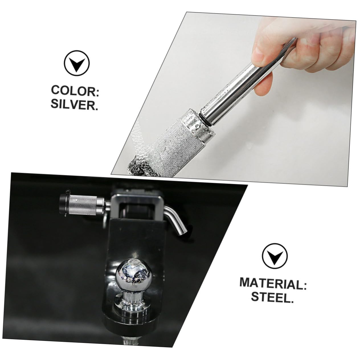 VALICLUD Verrou De Récepteur Attelage De Remorque Antivol Goupille De Style Coude Étanche Protection Eau Saleté