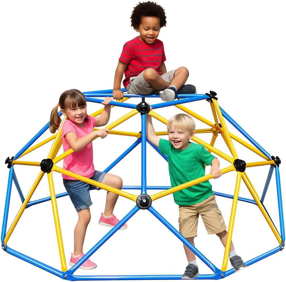 Zupapa 6FT Kids Climbing Dome Jungle Gym - 750 LBS Capacity, Rust-Proof Metal, Indoor Outdoor Play for Ages 3-8 (Blue)