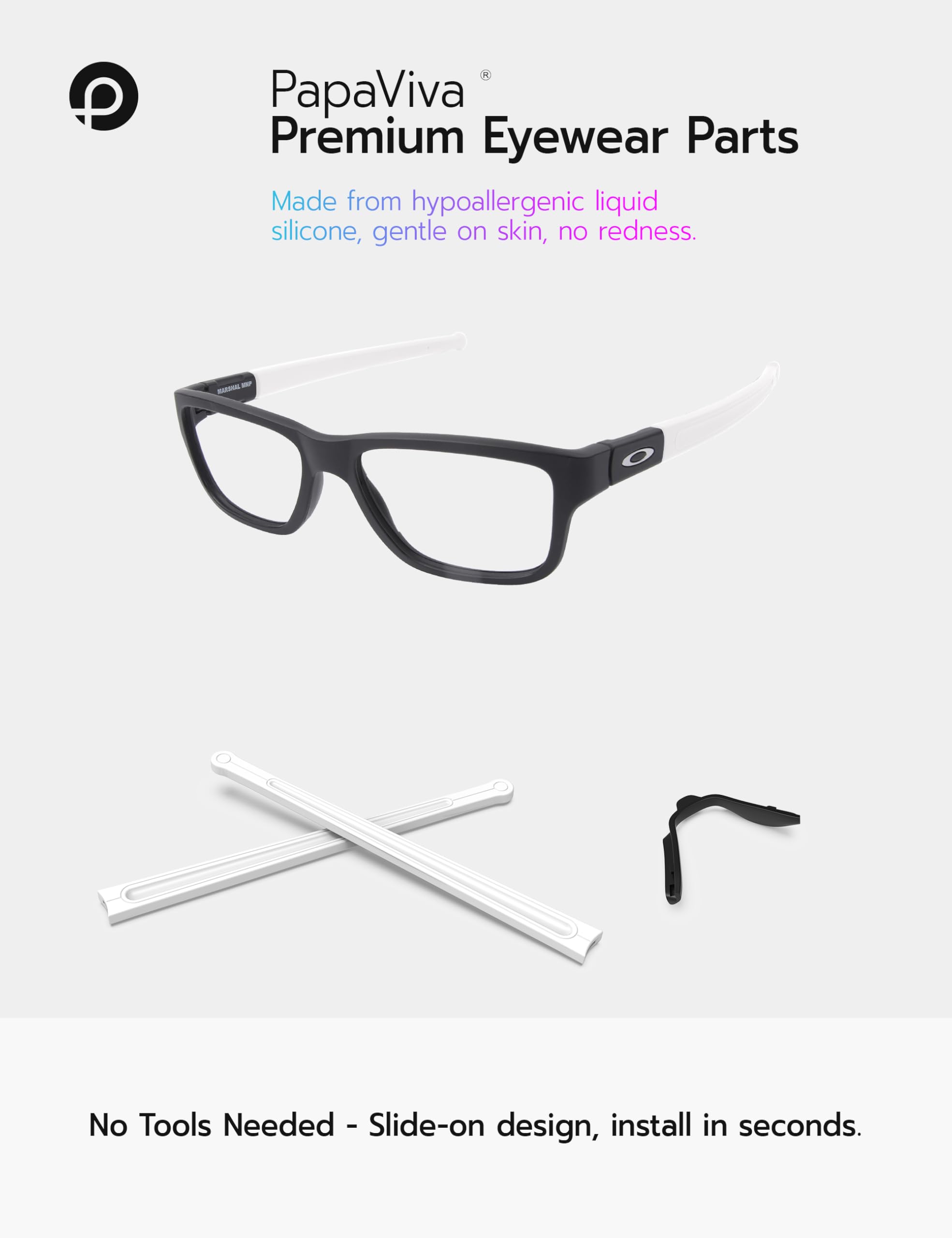 Kit di ricambio in gomma per naso e gommini per Oakley Marshal MNP OX8091