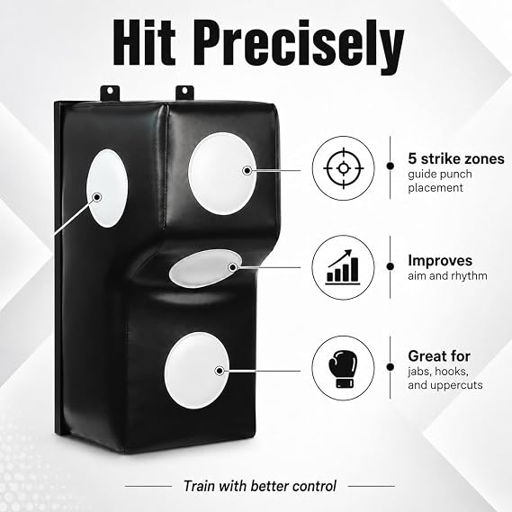 Wall Mount Boxing Training Bag - Uppercut Boxing Training Punching Target - Heavy Punching Bag for Adults for Bedroom/Living Room/Gym
