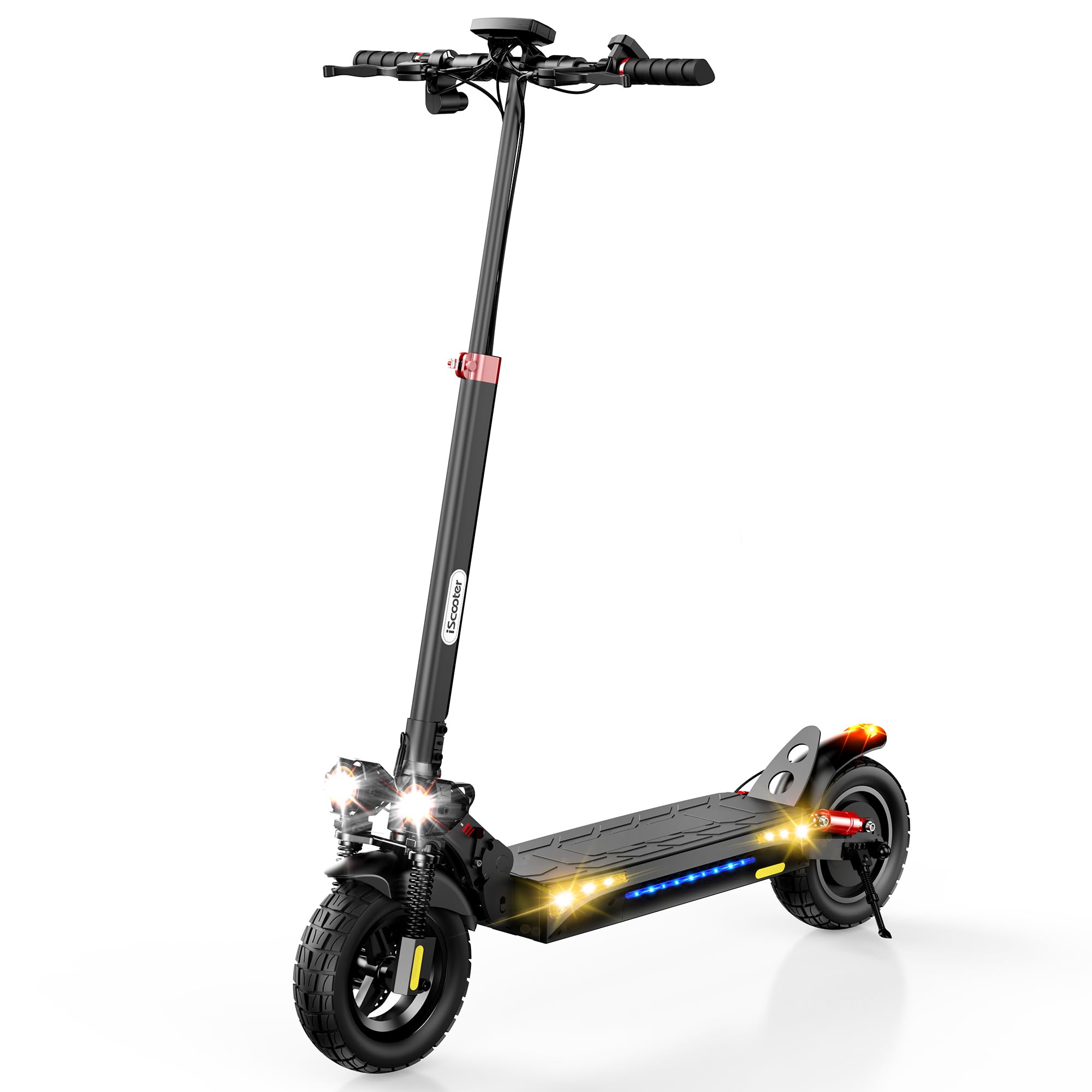 iScooter Trottinette Électrique Adulte 800W 10" Pliante | Moteur sans balais 800W, suspension quadruple, frein EABS + disque, APP Bluetooth
