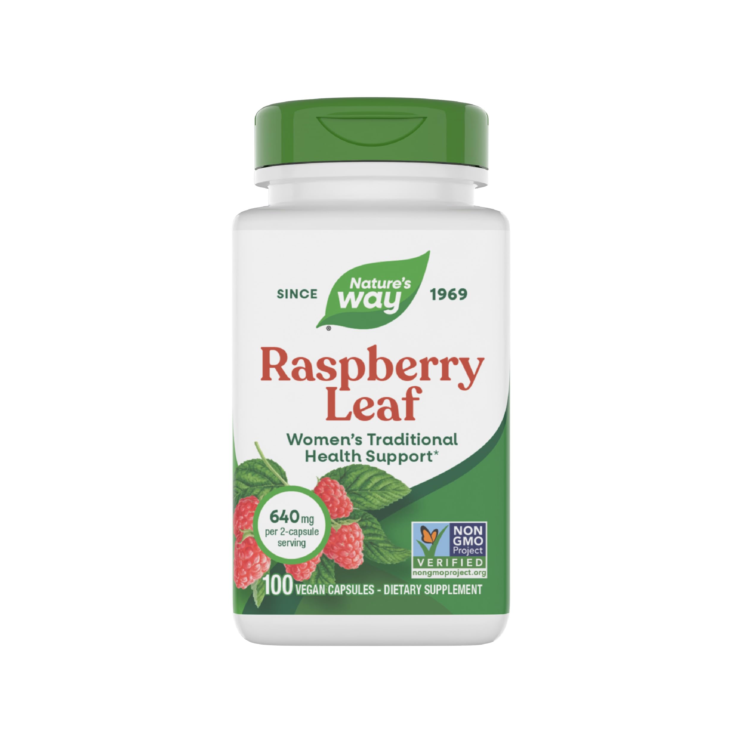 Nature's Way - Red Raspberry Leaves, 450 mg, 100 capsules