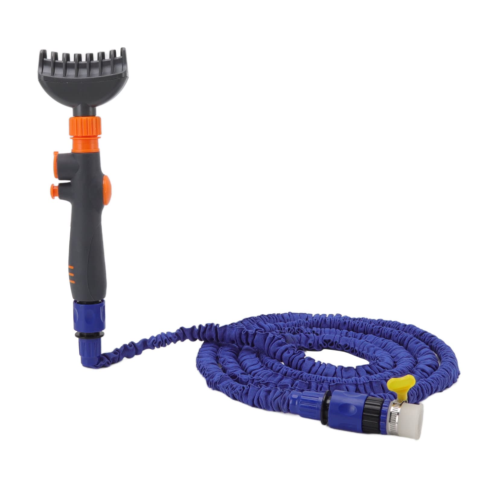 Sunicon Cartridge Filter Cleaning Comb, Orange Handheld Rinse Tool with Water Pipe for Swimming Pool